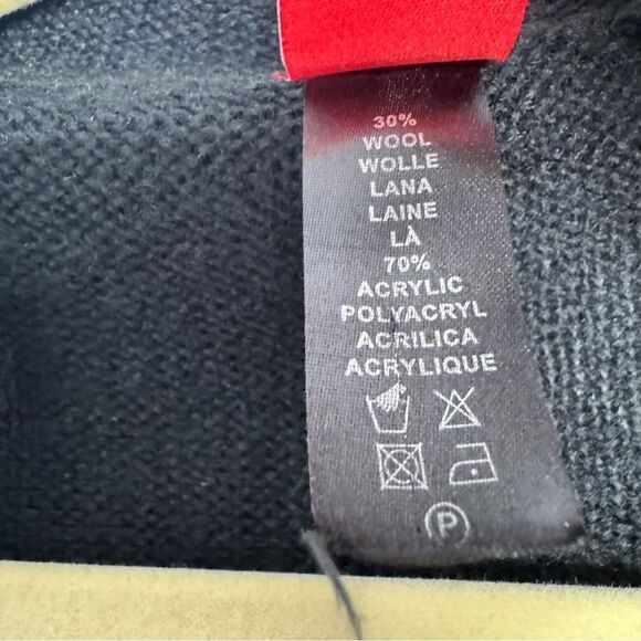 Italca of Italy black wool blend cardigan size small - Picture 5 of 6